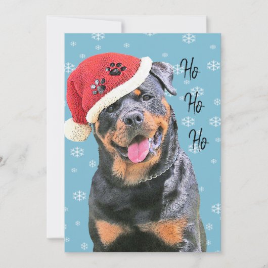 Rottweiler Feestdagenkaart (Voorkant)
