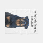 Rottweiler Fleece Deken (Voorkant (Horizontaal))