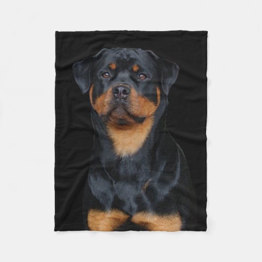 Rottweiler   fleece deken (Voorkant)