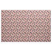 Rottweiler floraals roze stof (Fat Quarter)