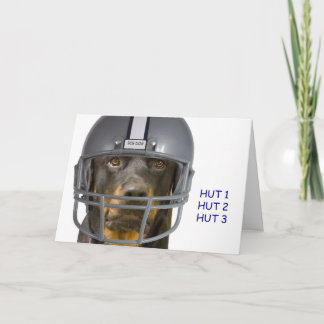 Rottweiler Football Hond Verjaardag Kaart