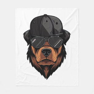 Rottweiler Gangster Fleece Deken