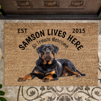 Rottweiler Gepersonaliseerde Hondenliefhebbers Deu Deurmat