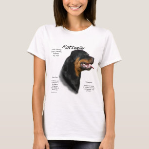 Rottweiler Geschiedenis Ontwerp T-shirt