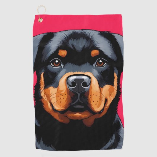 Rottweiler Golfhanddoek (Voorkant)