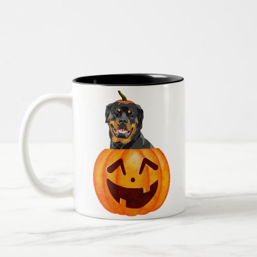 Rottweiler Halloween café Mug (Gauche)