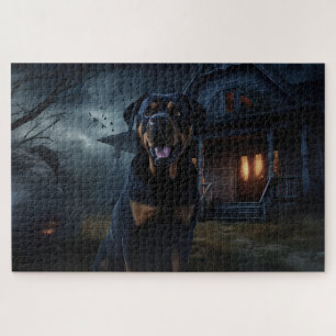 Rottweiler Halloween Engverstorend Legpuzzel