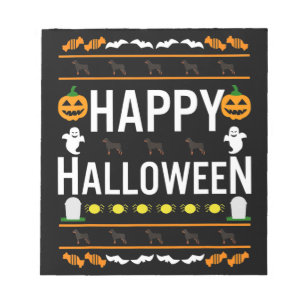 Rottweiler Halloween Lazy Ugly Costume Dog T-Shirt Notitieblok