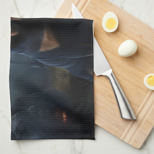 Rottweiler Halloween Scary Theedoek (Quarter Fold)