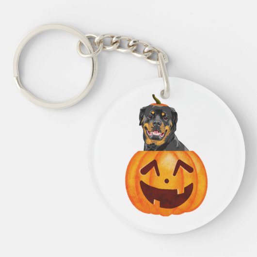 Rottweiler Halloween Sleutelhanger (Voorkant)