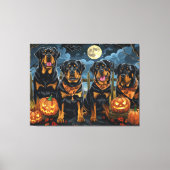 Rottweiler Halloween Spooky Canvas Afdruk (Voorkant)