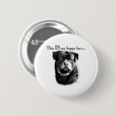 Rottweiler Happy Face - Button (Voorkant /achterkant)