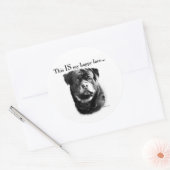 Rottweiler Happy Face Sticker (Envelop)