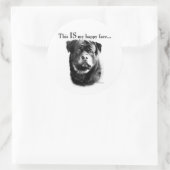 Rottweiler Happy Face Sticker (Tas)