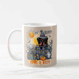 Rottweiler Happy Howl-o-between Ghost Houses Funny Koffiemok