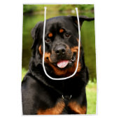 Rottweiler Happy Medium Gift Bag Cadeauzakje (Achterkant)