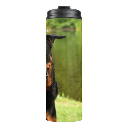 Rottweiler Happy Thermosbeker (Voorkant)