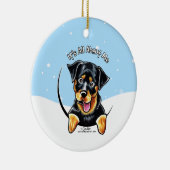 Rottweiler heeft alles over mij. keramisch ornament (Rechts)