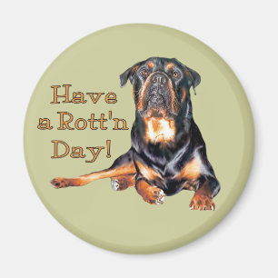 Rottweiler heeft een rotdag magneet