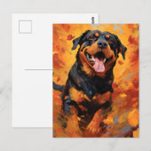 Rottweiler Herfst Thanksgiving Briefkaart (Voorkant / Achterkant)