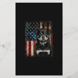 rottweiler hond 4 juli amerikaanse vlag patriottis briefpapier