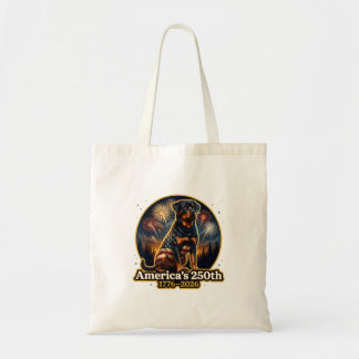 Rottweiler-hond Amerika's 250ste verjaardag 1776 Tote Bag