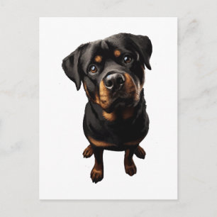 Rottweiler hond briefkaart