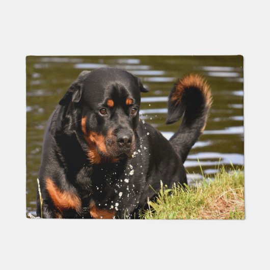 Rottweiler hond deurmat (Voorkant)