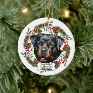 Rottweiler hond Gepersonaliseerd Huisdier Ornament