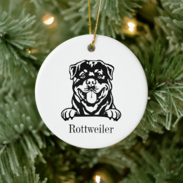 Rottweiler hond  Gepersonaliseerde huisdier orname Keramisch Ornament