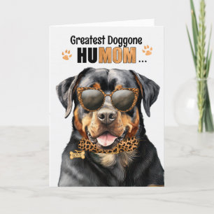 Rottweiler-hond Grootste HuMOM Moederdag Feestdagen Kaart