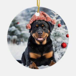 Rottweiler Hond Kerst Ornament