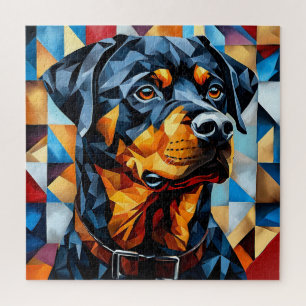 Rottweiler hond legpuzzel