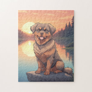 Rottweiler hond legpuzzel