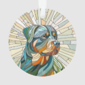 Rottweiler hond - mozaïekkunst ornament (achterkant)
