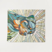 Rottweiler hond - mozaïekkunst wandkleed (Voorkant (horizontaal))