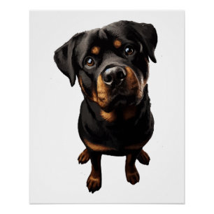 Rottweiler hond perfect poster
