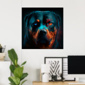 Rottweiler hond poster (Thuiskantoor)