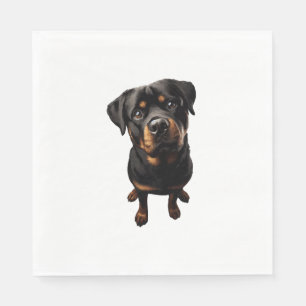 Rottweiler hond servet