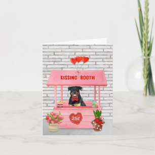 Rottweiler-hond Valentijnsdag Kusstand Kaart
