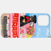 Rottweiler-hond Valentijnsdag Truck Harten Case-Mate iPhone Case (Achterkant (horizontaal))