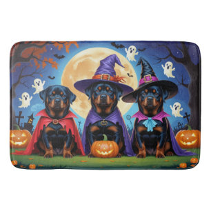 Rottweiler Honden Pompoen Halloween Grappig Badmat