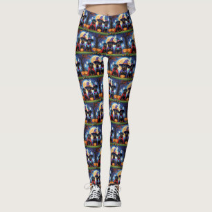 Rottweiler Honden Pompoen Halloween Grappig Leggings