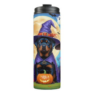 Rottweiler Honden Pompoen Halloween Grappig Thermosbeker