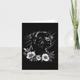 Rottweiler Hondenliefhebber Retro Style Tattoo Kaart