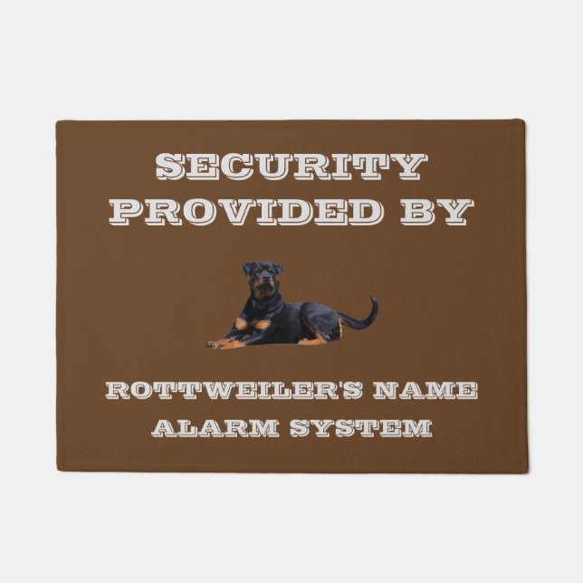 Rottweiler Hondenras House Protection Security Deurmat (Voorkant)