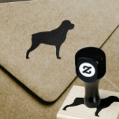 Rottweiler Hondenras Silhouette Rubberstempel