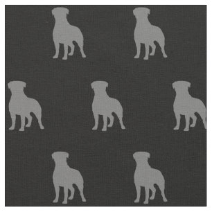 Rottweiler Hondenras Silhouetten Patroon Stof