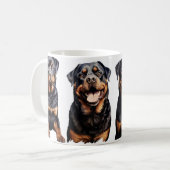 Rottweiler houdt van koffiemok (Voorkant links)
