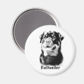 Rottweiler Houtskool - Magneet (Voorkant / Achterkant)